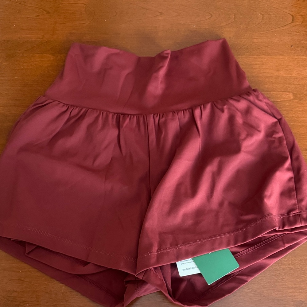 HALARA High-Waisted Maroon Shorts Softlyzero Airy Women’s Size Small